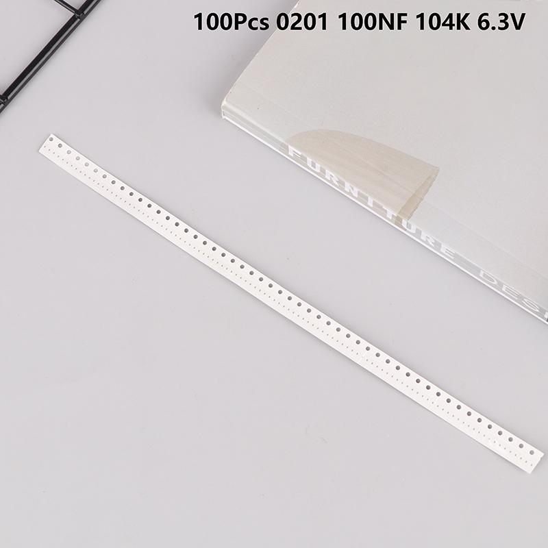 

100 шт. 0201 1 мкФ 6,3 В 10 В 16 В 25 В 35 В ±20% 105M X5R SMD чіп багатошаровий керамічний конденсатор as the picture