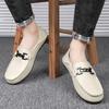 39-46 Fashion Men's Casual Slip On Leather Shoes Loafers Moccasins Flat Driving Shoes