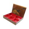 Classic Japanese Bento Box with Separate Compartments, Meal Tray Lid, Made In