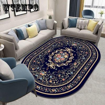 Oval Carpet for Living Room Big Size European Center Rug Modern Bedroom Dining Room Hallway Floor Mat Decoration Home Luxury