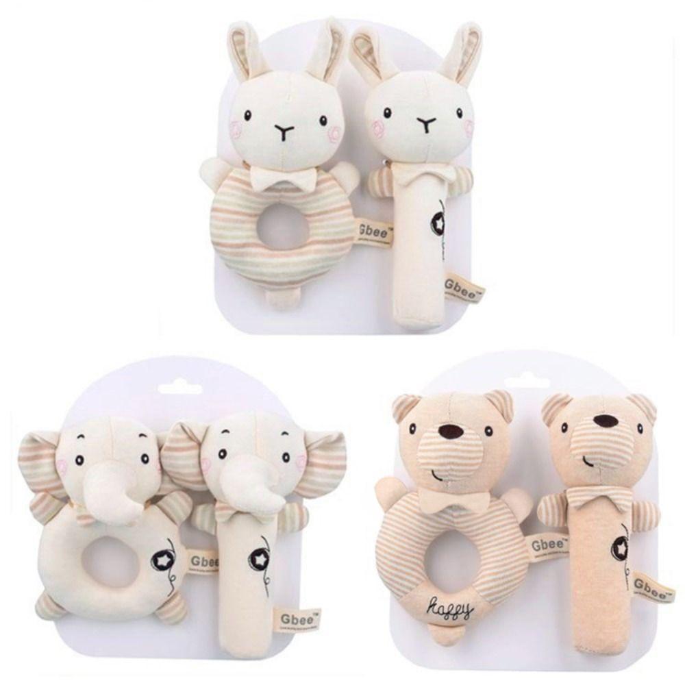 Cartoon Animals Newborn Comfort Toy Soft Infant Rattle Cute Baby Hand Shaker
