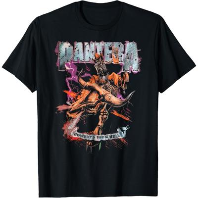 Pantera Official Cowboys From Hell Riding Skeleton Short Sleeve T-Shirt