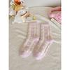 Female Winter Plus Velvet Plus Warm Lovely Cartoon Home Sleeping Floor Tube Socks