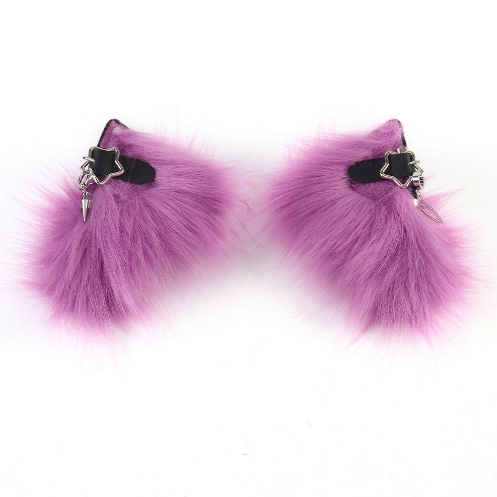 Plush Electric Animal Ear Headband Rechargeable Detachable Fox Ear Lolita Comic Show Prop Cat Ear Cosplay Accessories Halloween