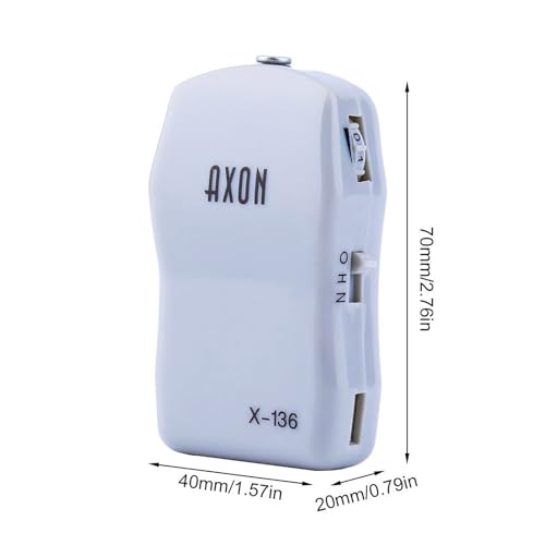 Shuonki X-136 Hearing Amplifier, Pocket-Sized, Ambidextrous, Noise-Suppressing, Lightweight, Compact, Portable, Wired, Battery-Operated, Includes 3 Ea