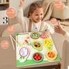 Montessori Matching&Sorting Game Wooden Fruit Clip Beads Color Shape Sensory Sorter for Kids Fine Motor Skills Early Education