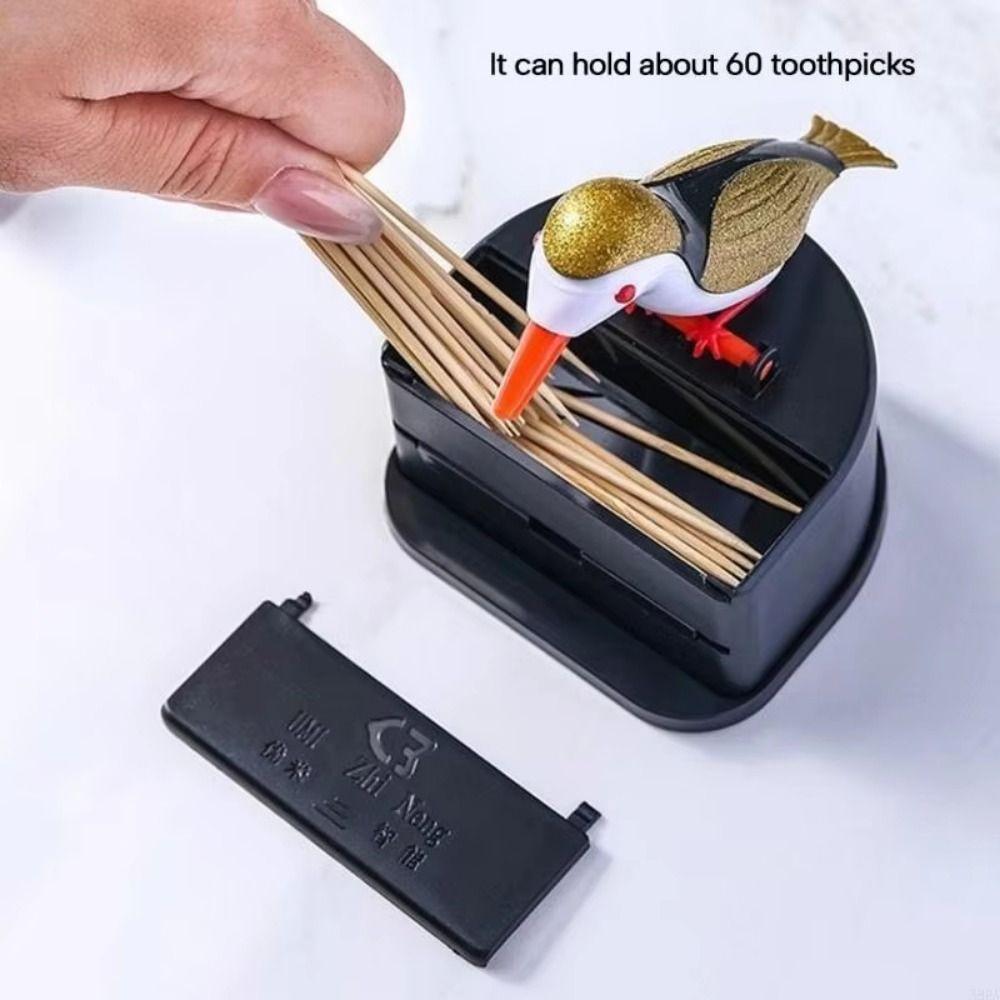 Creative Pop-Up Toothpick Box Cartoon Woodpecker Toothpick Container  Home Furnishing