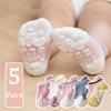 5Pairs Letter Baby Floor Socks Cotton Toddle Walking Socks Elastic Kids Ankle Sock  Streetwear