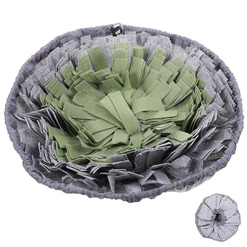 Pet Feeding Bowl Wear-Resistant Dog Food Bowl Gray Interactive Sniffing Practical For Pet Owners 1Pcs