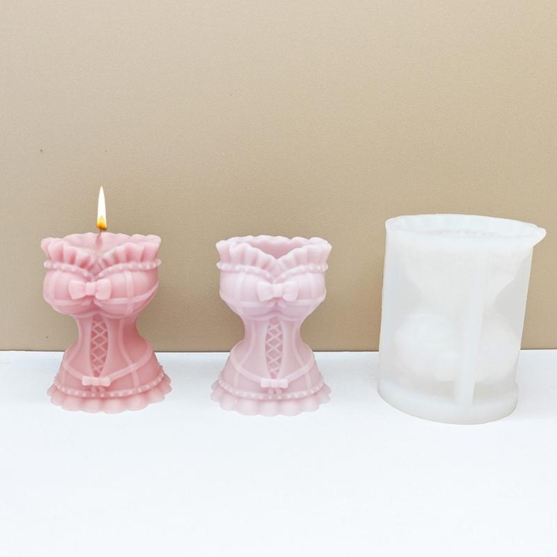 Skirt Vase Silicone Mould Handmade Woman Dress Candle Molds DIY Epoxy Resin Casting Moulds DIY Gypsum Flower Pots Making