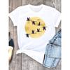 Garment Top Cute Simple Aerial Bird Print Short Sleeve T-shirt Vintage Clothes  Harajuku  Women Clothes  Oversized T Shirt