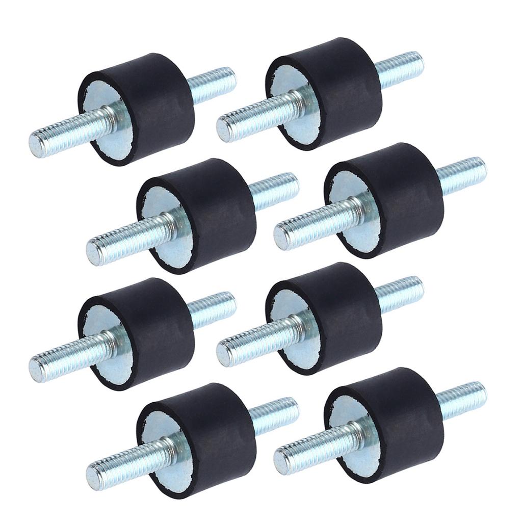 8 Stück Gummi-Isolatorhalterungen Antivibrationsbolzen Doppelseitige Schraube M6 20x15