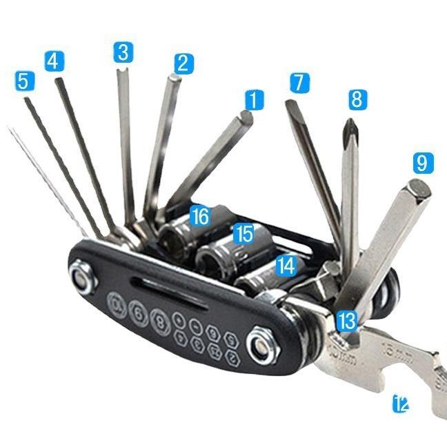 Bicycle Tire Patching & Repair Tool Kit: 15-in-1 & 16-in-1 Combo