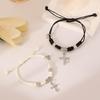 2pcs Magnetic Cross Pendant Couple Bracelets Lover Friend Braid Rope Bangle Gift