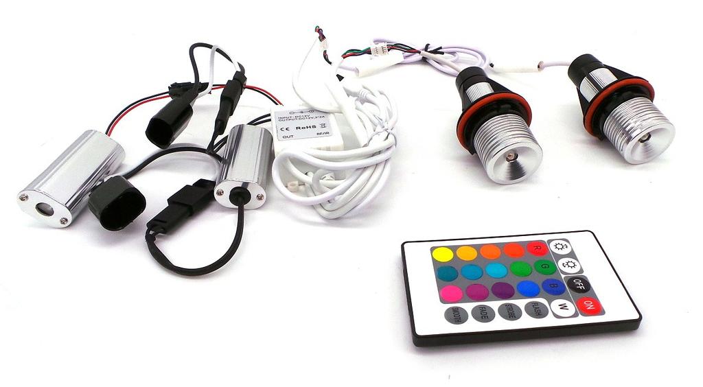 RGB LED Bulb for BMW Rings Set of 2 Colors + Remote Control, Off-Road