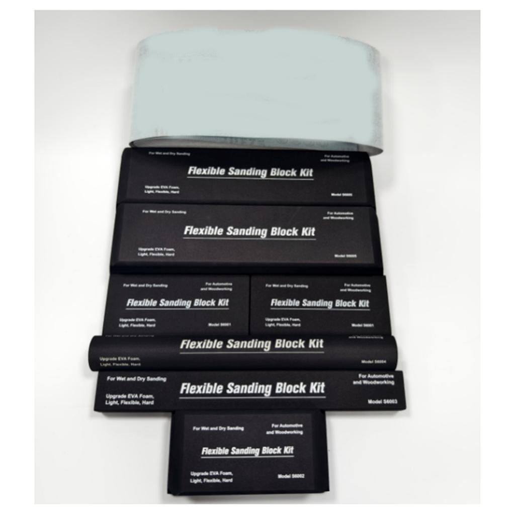 Sanding Block Kit of 7 with Sandpaper Sheet,Hand Abrasives Auto Body Sanding Block Set for Automotive Paint Sand