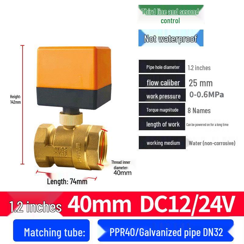 220V DN15 Měděný závitový elektrický kulový ventil pro regulaci vody