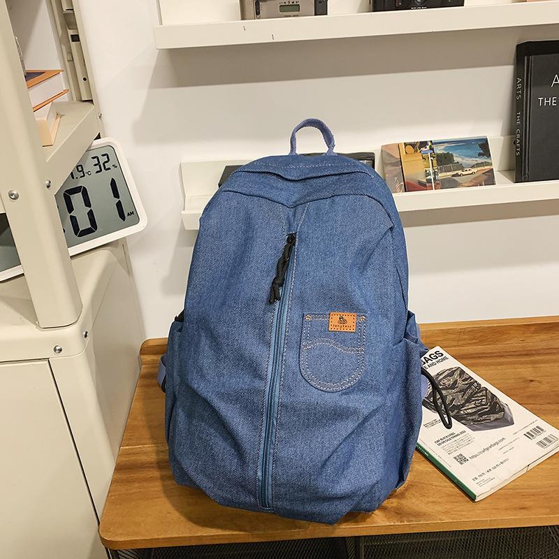 Trendy Brand Backpack Men'S Large-Capacity Backpack College Student Computer Bag High School Junior High School Student Schoolbag Women'S Travel Bag