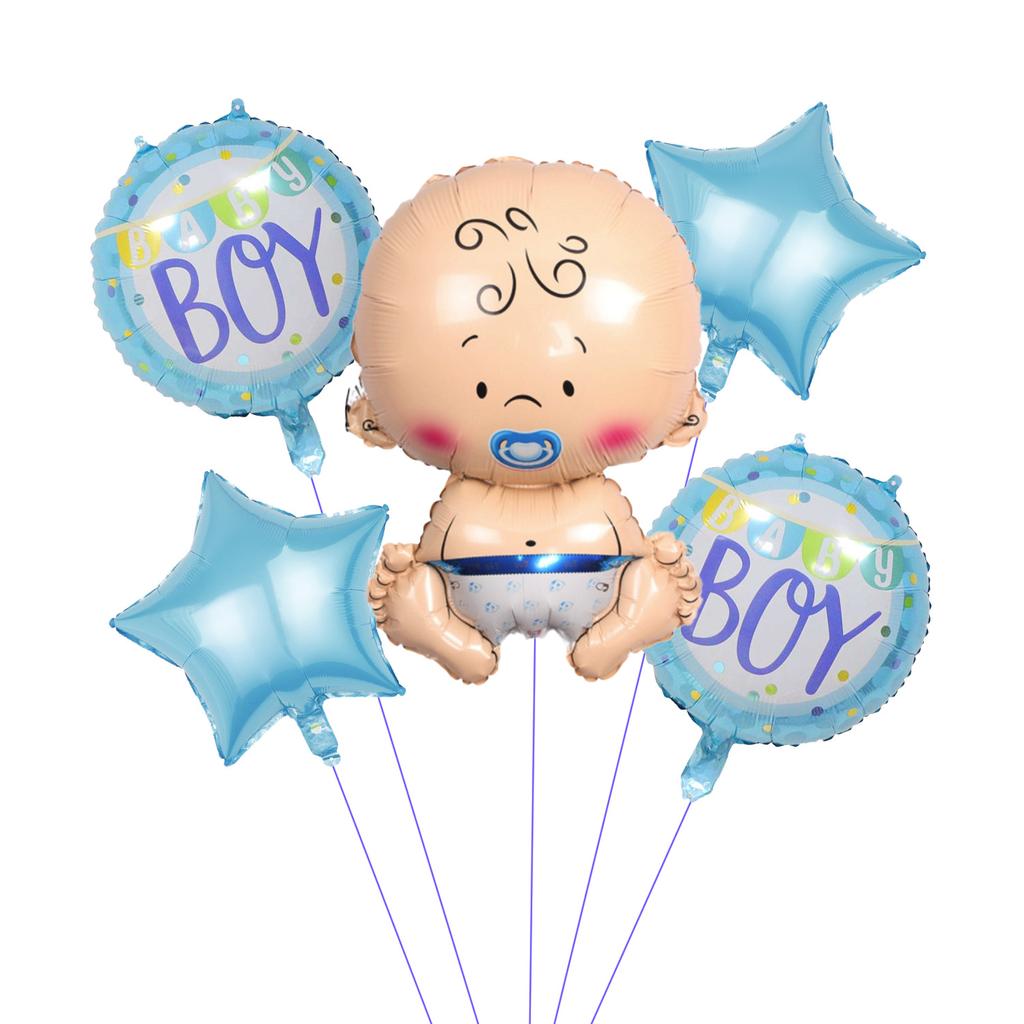 Baby Boy And Girl Babyshower Blue Pink Baby Birthday Christening Holiday Balloon Decoration Set