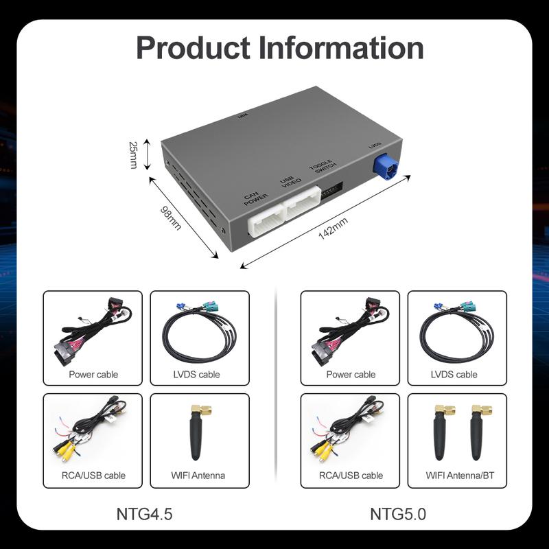 Wireless CarPlay Android Auto For Benz E-Class W212 E300 E350 Coupe NTG4.5 5.0 2012-2016 Interface Upgrade Decoder Box MuItimed