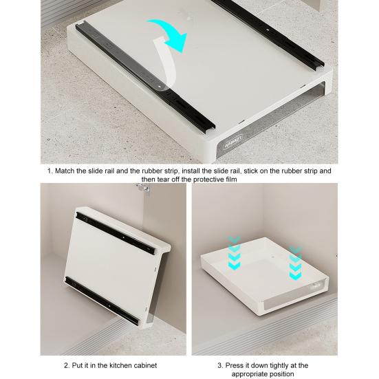Storage Box Pull-out Cabinet Organizer Strong Load-bearing Easy To Install Kitchen Heavy Duty Slide-out Drawer Storage Tray
