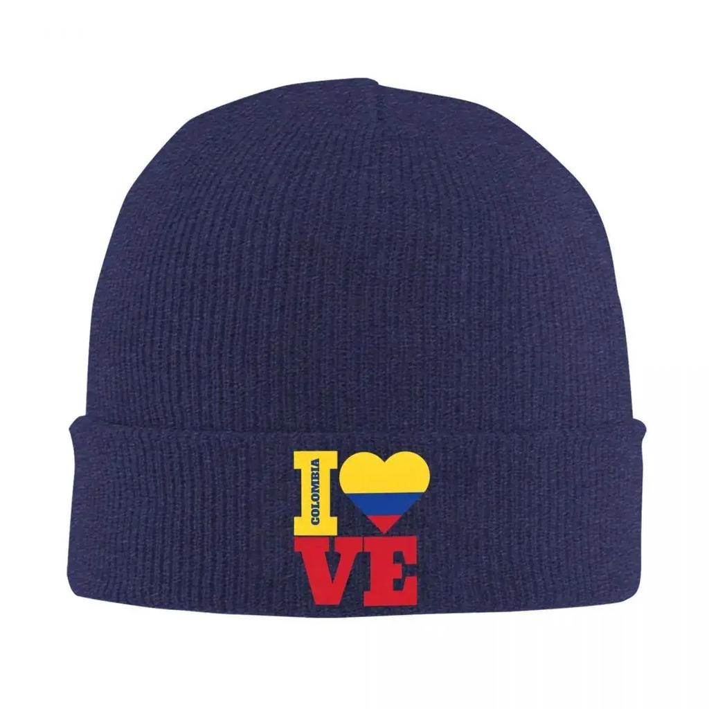 New New I Heart Venezuela Flag Knitted Hat Womens Unisexs Beanie Autumn Winter Casual Hat Acrylic Venezuelan Sandwich Warm C