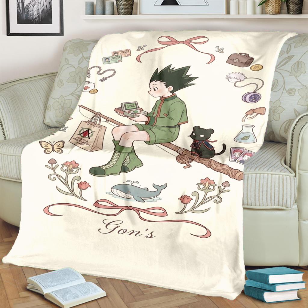 Hunter × HunterPrint Flannel Blanket Comfortable for Travel, Picnics, Bedrooms, Sofas, Beds, Chairs-kwq138