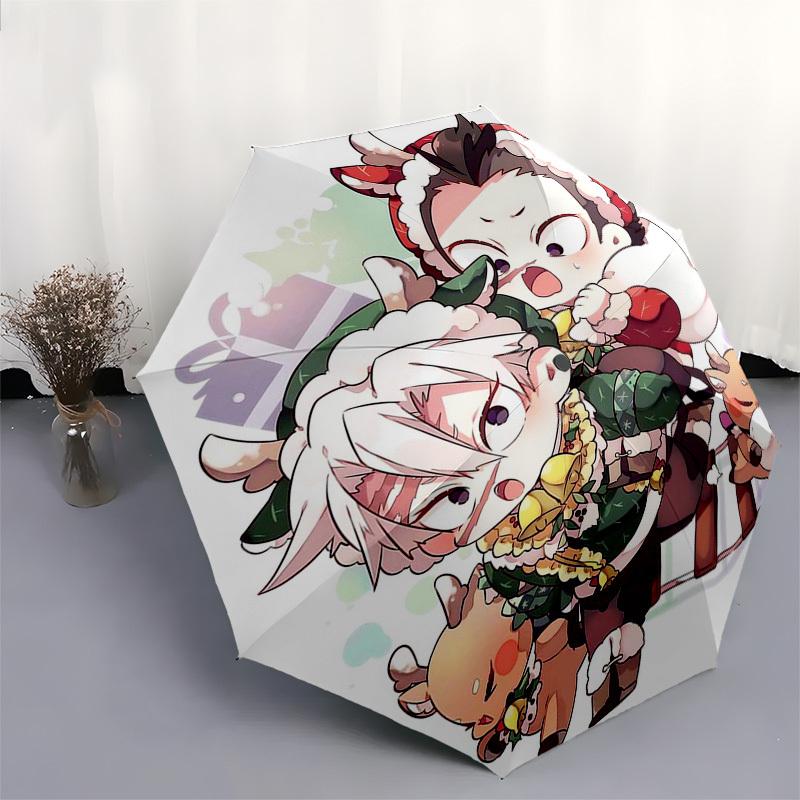 1pc Outdoor Umbrella with Cute Anime Characters - Automatic Opening/Closing, Portable 3-Fold Design, 8-Bone Iron Frame, Perfect for Fans, Travele