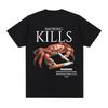 Men Smoking Kills Crab T Shirts Unhinged Weirdcore Weird Graphic T-Shirt Harajuku Cotton Short Sleeve Tee Cool Breathable Top...