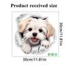 3D Cracked Dog Toilet Stickers Animal Wall Sticker Cute Bathroom Decoration  Christmas Decals