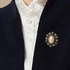 Classical Cameo Portrait Brooch Retro Filigree Design With Sturdy Alloy Women's Clothing Accessory For Gift Giving
