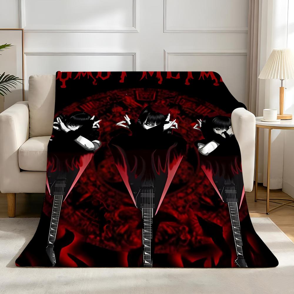 K-pop group B-Babymetal Throw High-Density Short Plush Blanket Soft Skin-Friendly for Sofa Nap Air-Conditioned Room