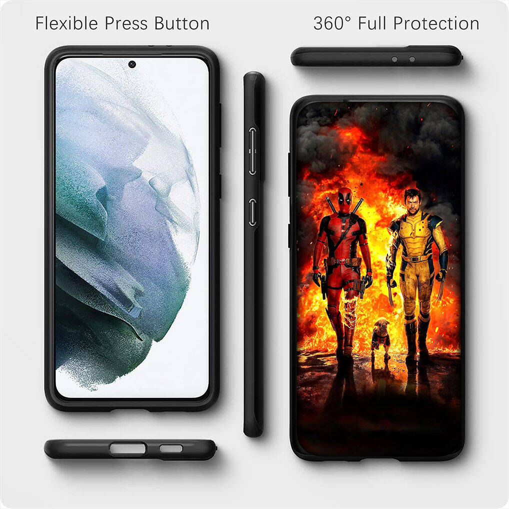 for Samsung Galaxy S25 S24 iPhone 17 16 15 Xiaomi Redmi Note 14 13 12 11 Plus Pro Max XR A57 Phone Case Cartoon Deadpool Marvel Wolverine OPPO Huawei
