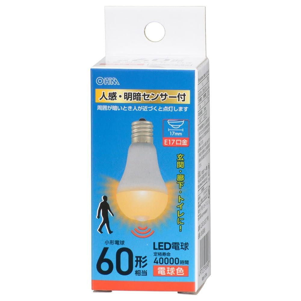 OHM Electric LED Bulb E17 60W Equivalent Motion Light Sensor Warm Color LDA7L-G/E17 PIR