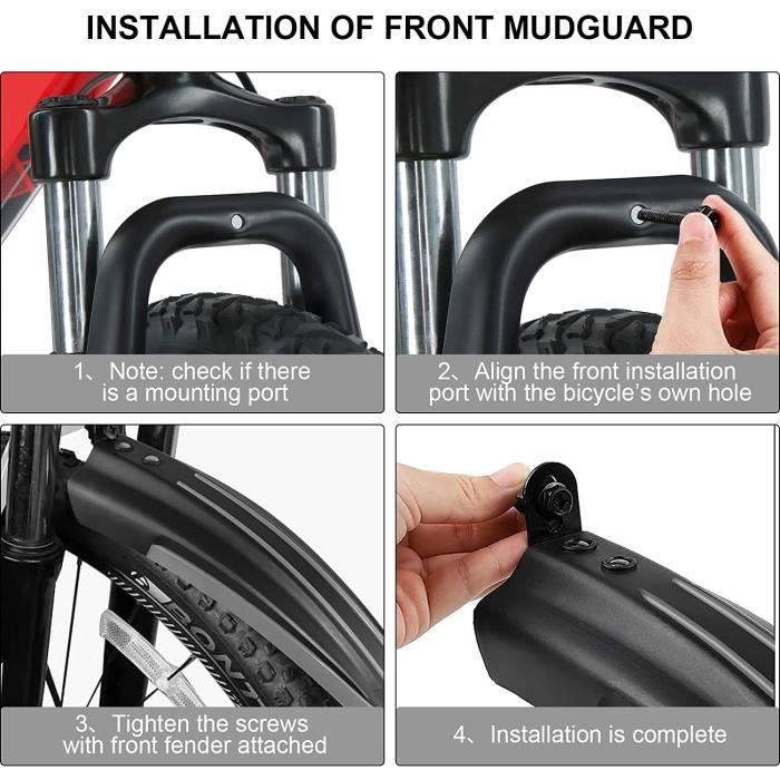 MTB Bike Mudguard Universal Adjustable Road Bike Mudguard - Grey