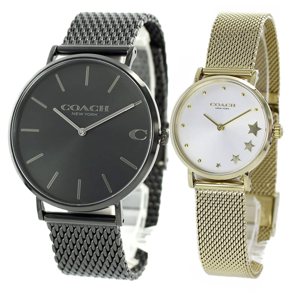 

COACH Pair Watch Storage Box Charles Perry Black Yellow Gold 1460214814503521 Watch [Coach] & Men s Women s [Item]