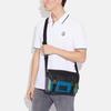 New COACH Track Cow Leather Patchwork Messenger Bag, Shoulder Bag, Crossbody Bag Tubas Unisex Black & Blue C9839-QBO3H