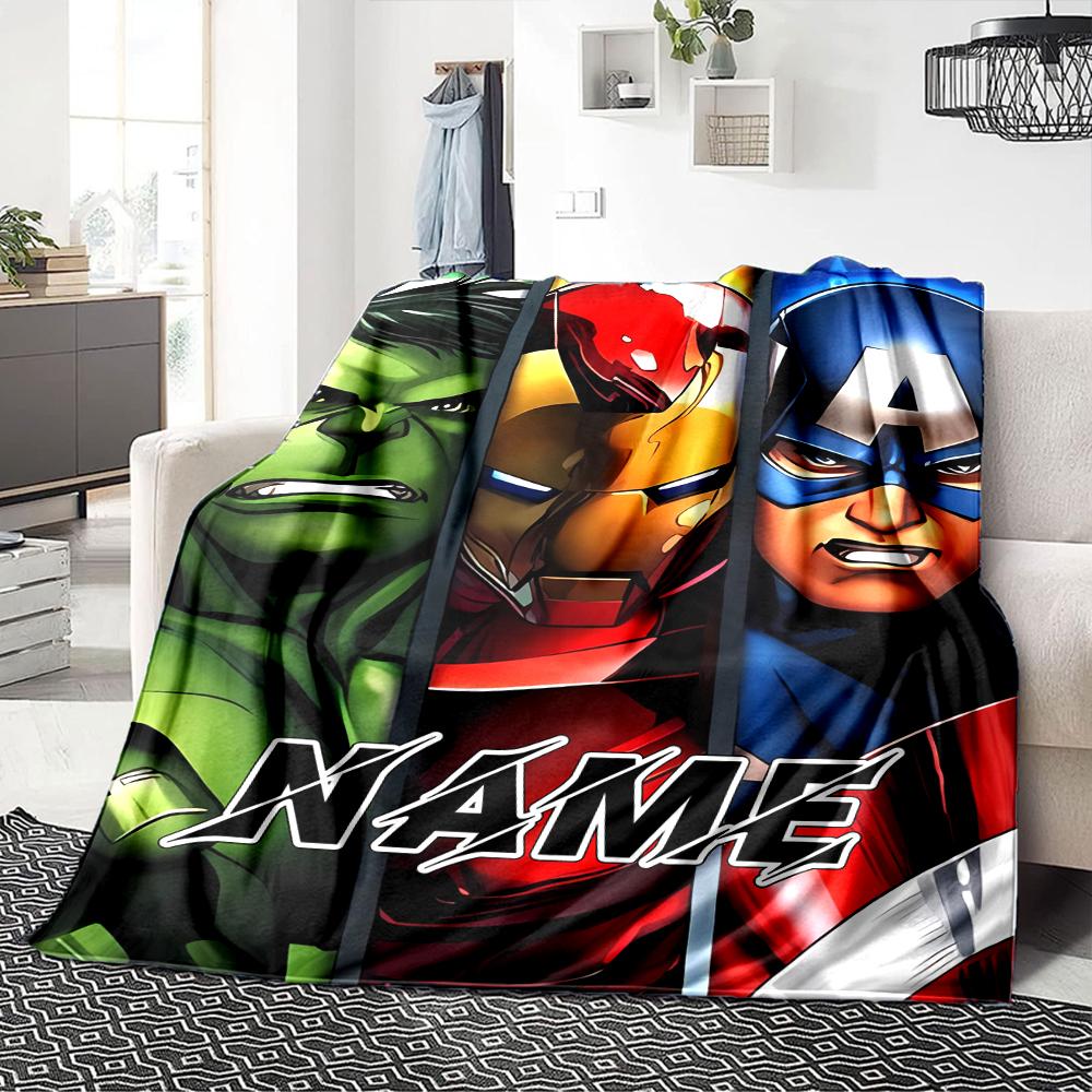 Custom Name "Spider-Man: City Hero" Blanket for Couch & Bed, Plush Cozy Fuzzy Blanket Super Soft & Warm Blankets for Fall and Winter. 0908170