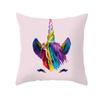 Time Cartoon Home Decor Pillow Purple Unicorn Pillowcase Rainbow Sunrise Sofa Cushion Cover