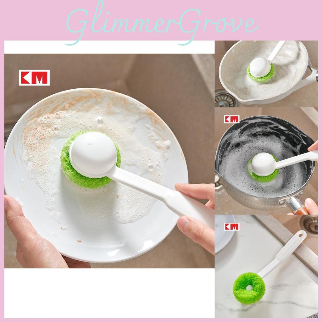 Brush Kitchen Pot With Soft Sponge Head For Safe Nonstick Pan Cleaning