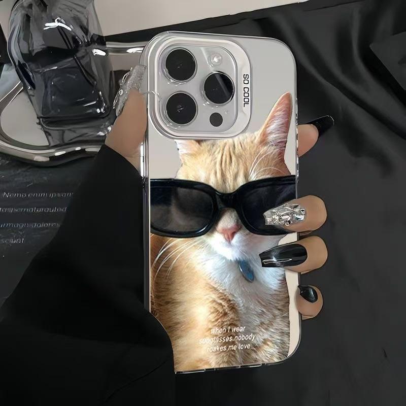 Sunglasses for cats and dogs, suitable for Apple 15Promax mobile phone case iPhone16 cute 14Pro cool 17Pro new model