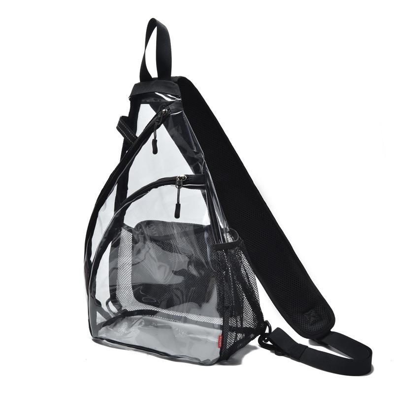 Transparent Men's Shoulder Bag Crossbody Bag Casual Men's and Women's Breast Bag Single Shoulder Bag