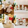 Cute And Adorable Plush Alpaca Toy Perfect Birthday Gift For Girls With Long Fur And Soft Pp Cotton Filling 30cm/0.16kg White