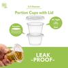 Clear Disposable Plastic Portion Cups With Lids, Small Mini Containers For Portion Controll, Jello Shots, Meal Prep, Sauce Cups