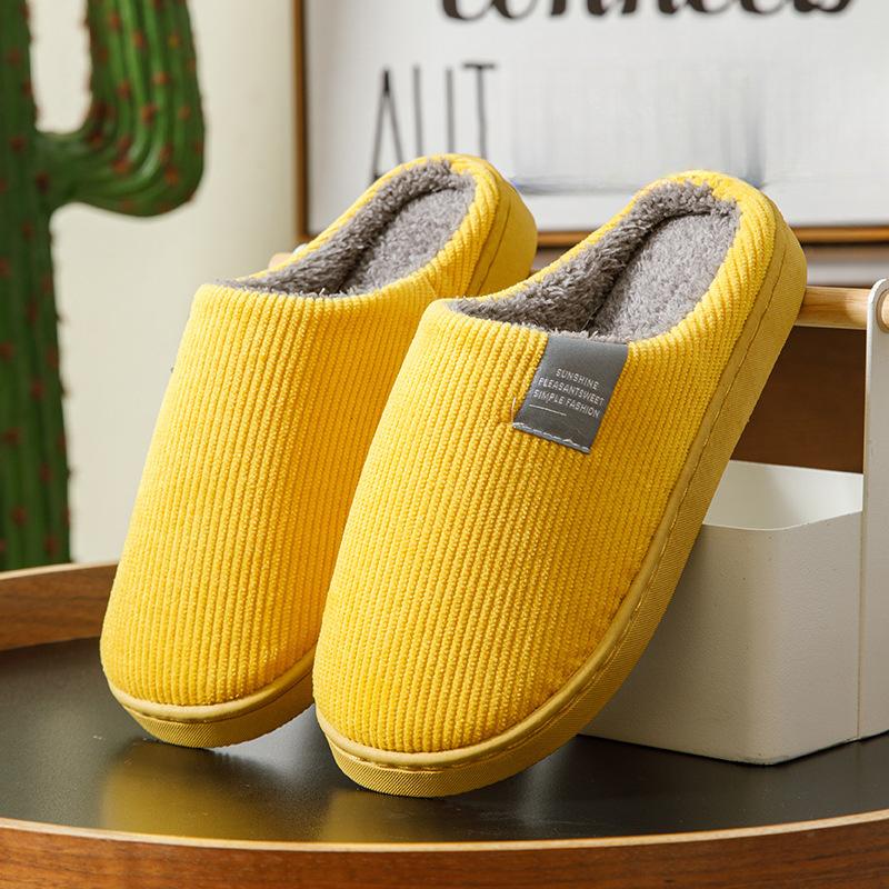 Cotton Slippers, Indoor Anti-slip Shoes, Thick-soled Home Warmth