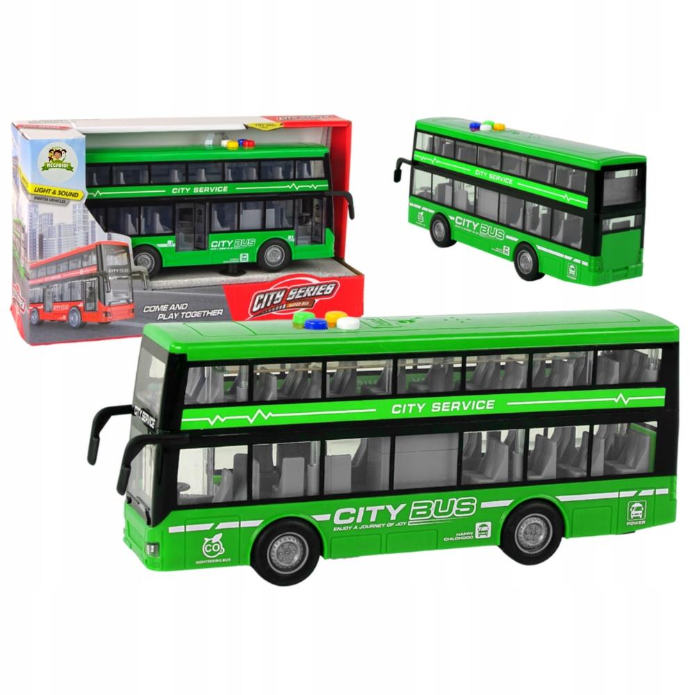 ECO DOUBLE-DECKER BUS Green DOUBLE DECKER Drive Sounds Lights SCALE 1:16