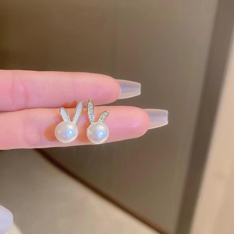 Elegant Floral Bow Earrings - High-End French Design for Women