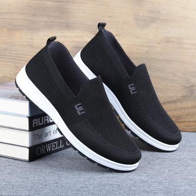 Fashion New Old Beijing Cloth Shoes, Men's Anti Slip and Breathable Shoes, Flat Bottom Casual Men's Tennis Shoes, Soft Sole, Comfortable