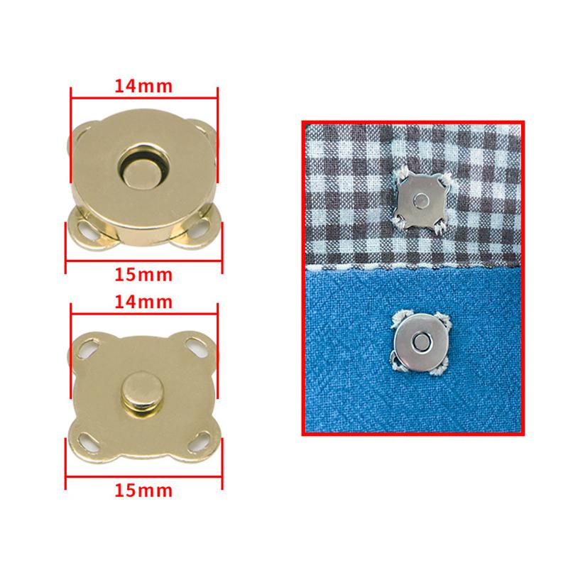 5 יחידות מחברי כפתור מגנטי תיק ארנק ארנק אבזמי אבזם ספיחה מיני חלקי תיקי מלאכה DIY