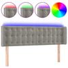 VidaXL Tête de Lit à LED Meuble de Chambre à Coucher Accessoire de Lit Double Tête de Cadre de Lit Intérieur Gris Clair 3123718